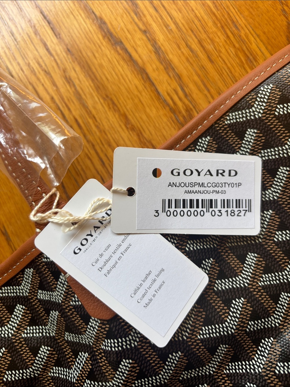 Goyard Brown and Black Chevron Canvas Weekender Tote - Picture 9 of 11